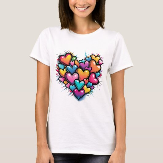 🎉💘 Liefde met een Pop van Stijl 🌟💓 T-shirt (Voorkant)