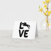 Liefde met een springpaarden als de O Kaart (Gele Bloem)