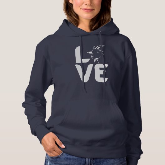 Liefde met Geit als de O Hoodie (Voorkant)