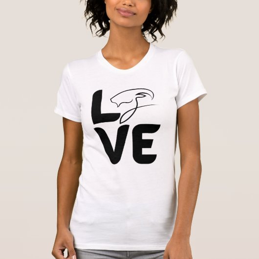 Liefde met Geit als O T-shirt (Voorkant)