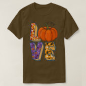Liefde met halloween, spin, skelet, heks Pet P T-shirt (Design voorkant)