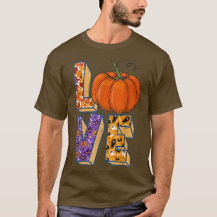 Liefde met halloween, spin, skelet, heks Pet P T-shirt