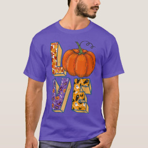 Liefde met halloween, spin, skelet, heks Pet P T-shirt