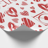 Liefde met hart cadeaupapier (Hoek)