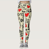 Liefde met hart leggings (Voorkant)