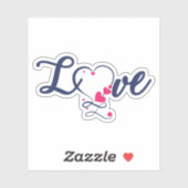 Liefde met hart sticker (Vel)
