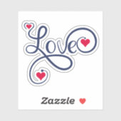 Liefde met hart sticker (Vel)