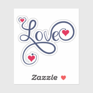 Liefde met hart sticker