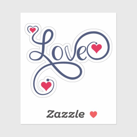 Liefde met hart sticker (Vel)