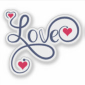 Liefde met hart sticker (Voorkant)