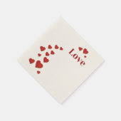 Liefde met harten servet (Hoek)