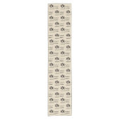 Liefde met het Brown Grunge Pet Paw Print Pattern Korte Tafelloper (Voorkant)