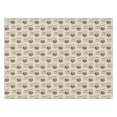 Liefde met het Brown Grunge Pet Paw Print Pattern Tafelkleed (Voorkant (Horizontaal))
