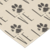 Liefde met het Brown Grunge Pet Paw Print Pattern Tafelkleed (Gekanteld)