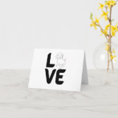 Liefde met Hond - Zwart BLANK Kaart (Gele Bloem)