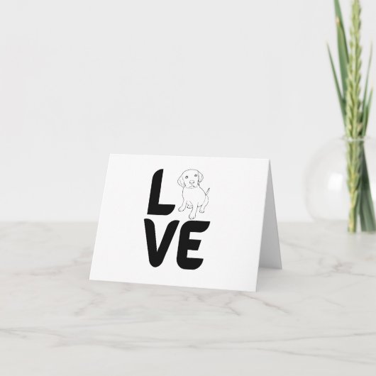 Liefde met Hond - Zwart BLANK Kaart (Voorkant)