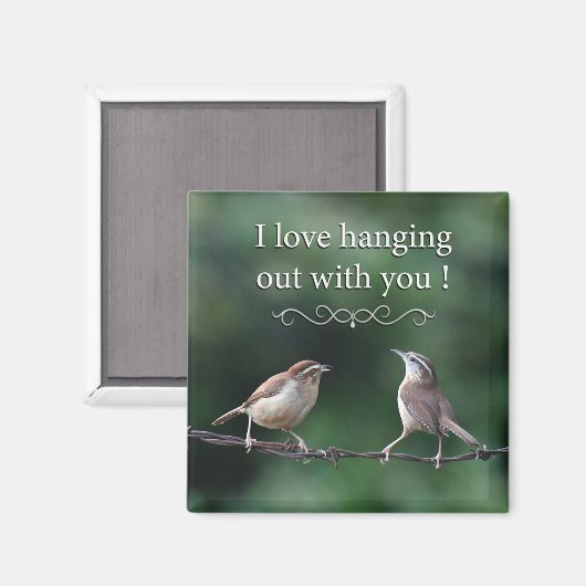 Liefde met je rondhangen magneet (Voorkant / Achterkant)