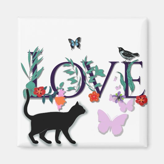 LIEFDE met Kat Magneet (Voorkant)