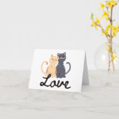 Liefde met Katten BLANK Kaart (Gele Bloem)