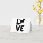 Liefde met Koe als een O BLANK Kaart (Gele Bloem)