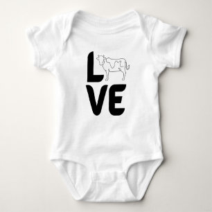 Liefde met Koe Baby Body – Mooie Koe Liefhebber Bo Romper