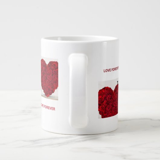 Liefde met koffie grote koffiekop (Achterkant)