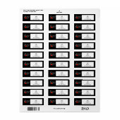 Liefde met label voor het retouradres van het hart (Full Sheet)