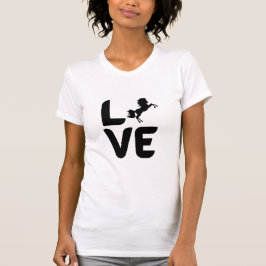 Liefde met Paard als de "O" T-shirt