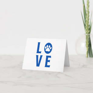 Liefde met Paw Print (Katten, Honden, Huisdier) GE Kaart