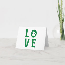 Liefde met Paw Print (Katten, Honden, Huisdier) GE Kaart