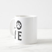 Liefde met Pawprint Coffee Mok – Schattigee hond,  (Voorkant links)
