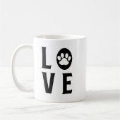 Liefde met Pawprint Coffee Mok – Schattigee hond,  (Links)