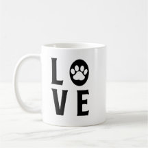 Liefde met Pawprint Coffee Mok – Schattigee hond, 