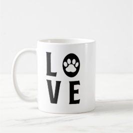 Liefde met Pawprint Coffee Mok – Schattigee hond, 