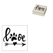 Liefde met Pawprint Rubberstempel (Gestempeld)