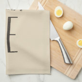 Liefde met Pet Paw Print Brown Grunge Typografie Theedoek (Quarter Fold)