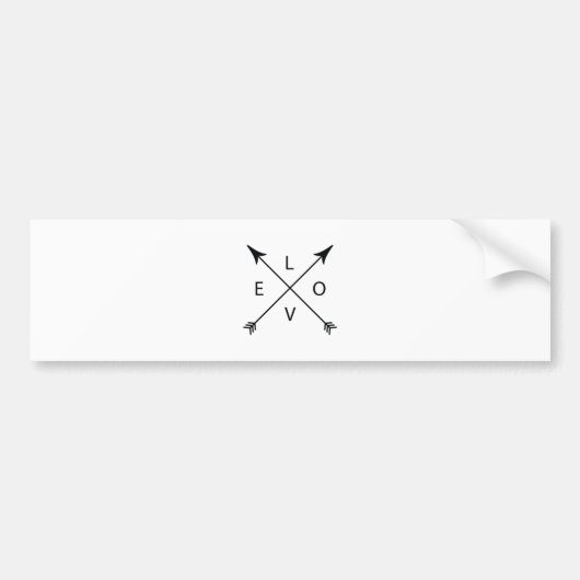 Liefde met pijlen bumpersticker (Voorkant)