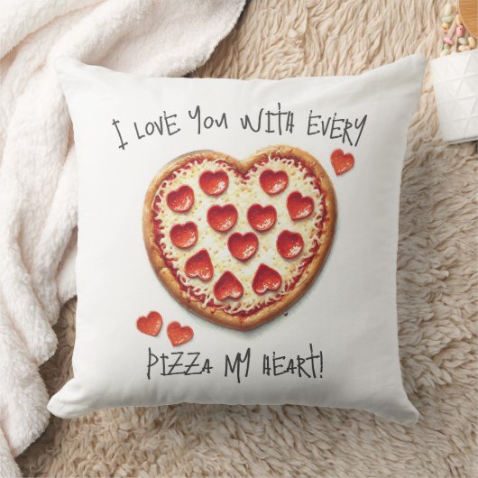 Liefde met Pizza mijn hart Kussen (Deken)