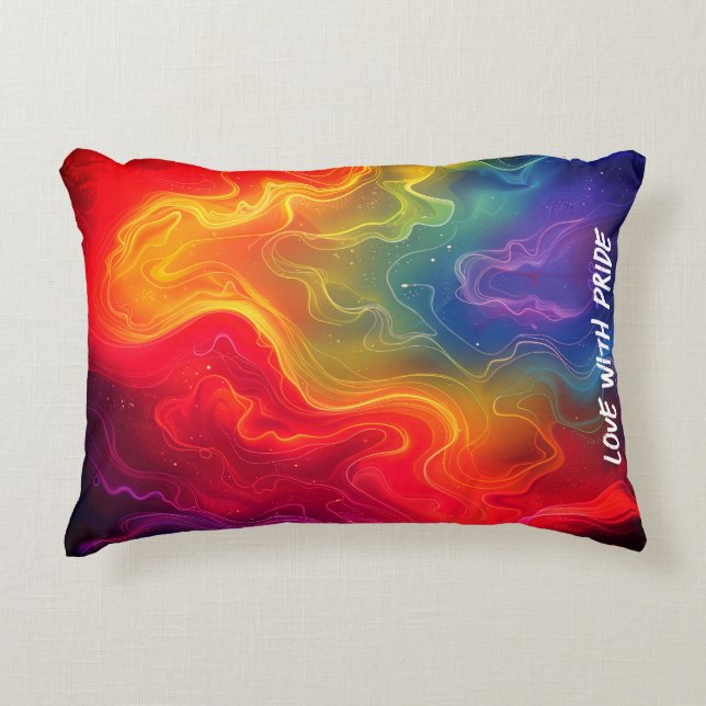 Liefde met Pride digitale kunst Accent Kussen (Voorkant)