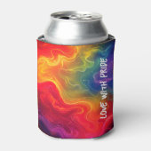 Liefde met Pride digitale kunst Blikjeskoeler (Blikje Voorkant)