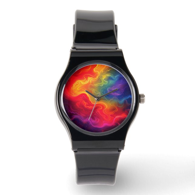 Liefde met Pride digitale kunst Horloge (Voorkant)