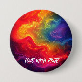 Liefde met Pride digitale kunst Ronde Button 7,6 Cm (Voorkant)