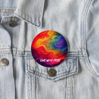 Liefde met Pride digitale kunst Ronde Button 7,6 Cm
