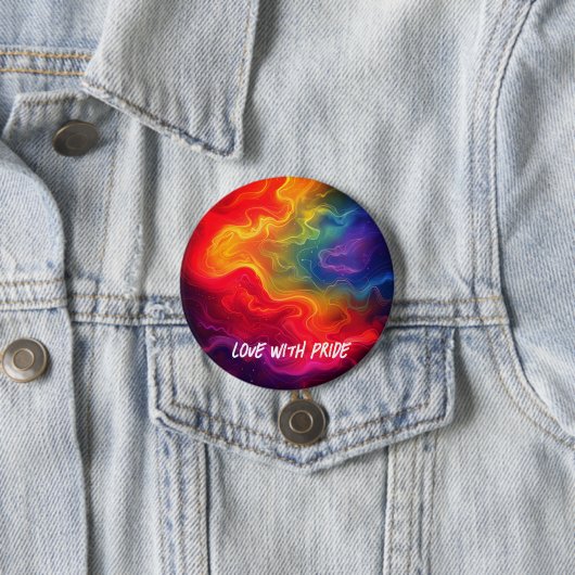 Liefde met Pride digitale kunst Ronde Button 7,6 Cm (In situ)