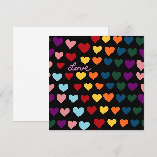 Liefde Met Regenboog van Harten (Voorkant / Achterkant)