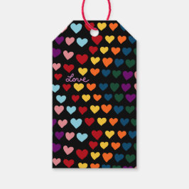 Liefde Met Regenboog van Harten Cadeaulabel