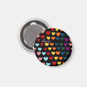 Liefde Met Regenboog van Harten Magneet (Voorkant / Achterkant)