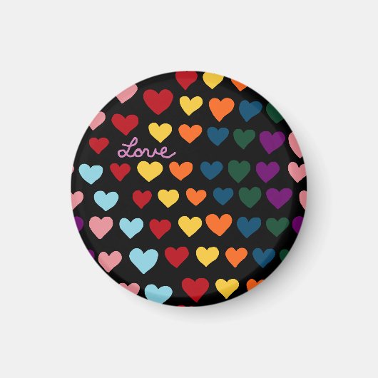 Liefde Met Regenboog van Harten Magneet (Voorkant)