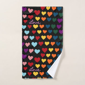 Liefde Met Regenboog Van Hartjes Handdoek
