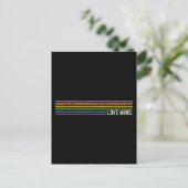 Liefde met regenboogvlag wint homoseksuele lesbisc briefkaart (Staand voorkant)